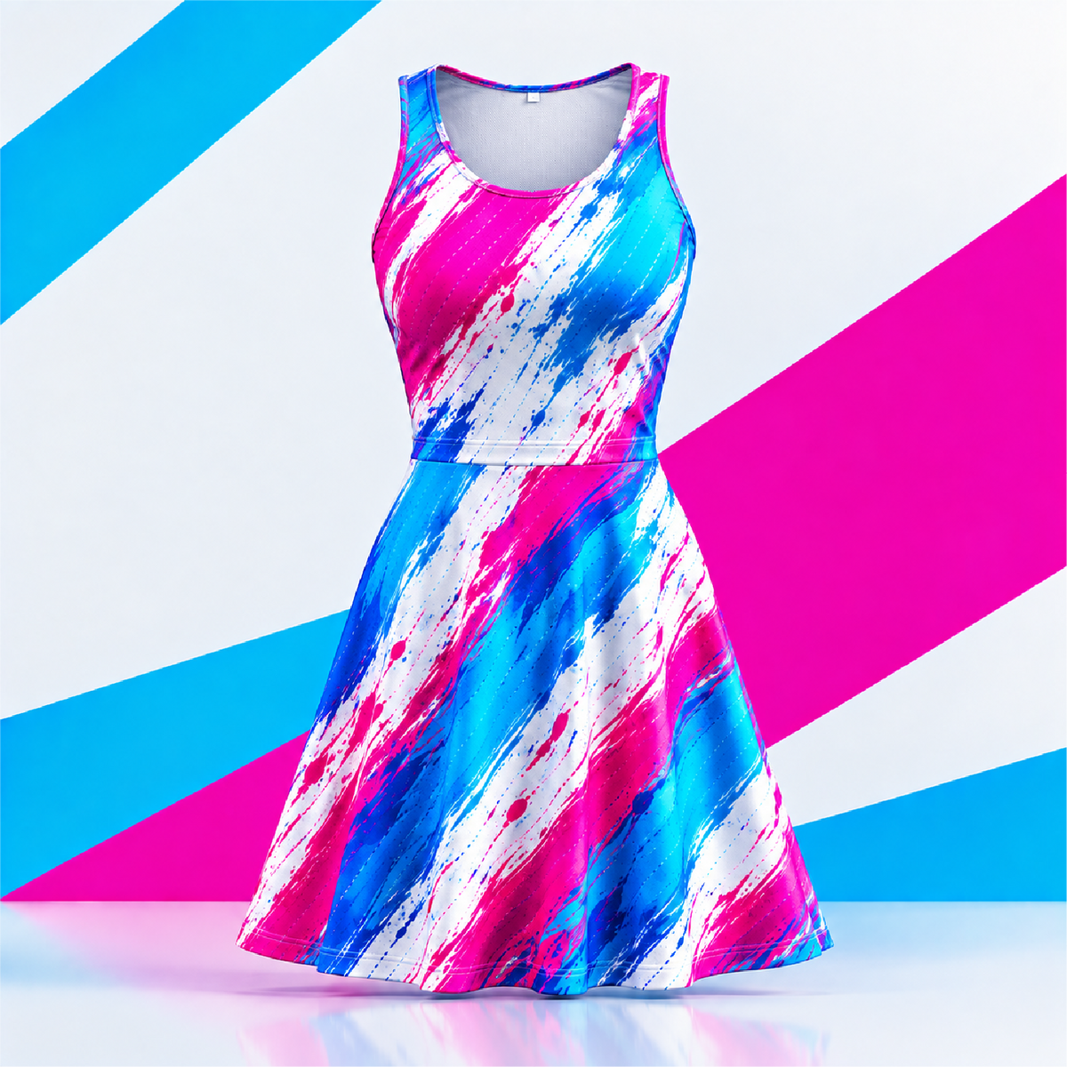 Custom sublimation tank dress - lifestyle