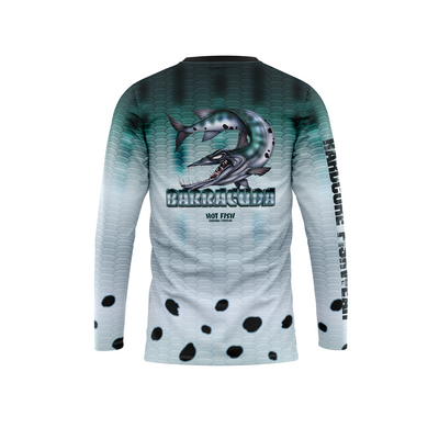 HOT FISH BARRACUDA - Men’s Long Sleeve Fishing Shirt – UPF Protection - Multicolor - back