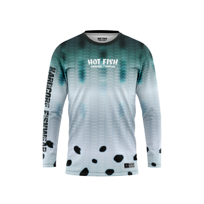 HOT FISH BARRACUDA - Men’s Long Sleeve Fishing Shirt – UPF Protection - Multicolor - front
