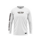 HOT FISH BLACK SEE BASS - Men’s Long Sleeve Fishing Shirt – UPF Protection - White - front