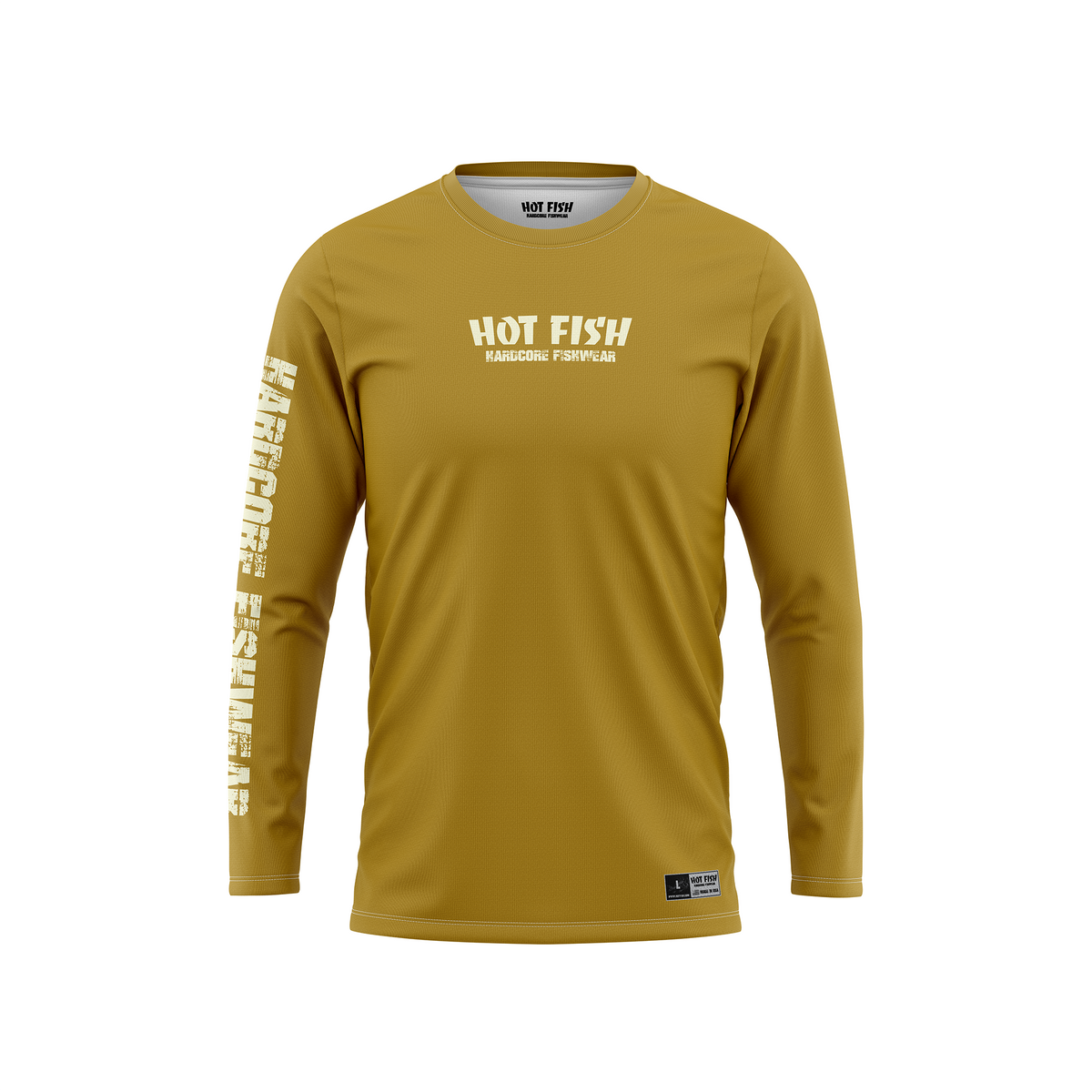 HOT FISH BUTERFLY - Men’s Long Sleeve Fishing Shirt – UPF Protection - Carmelite - front