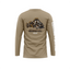 HOT FISH GROUPER - Men’s Long Sleeve Fishing Shirt – UPF Protection - Beige - back