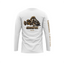 HOT FISH GROUPER - Men’s Long Sleeve Fishing Shirt – UPF Protection - White - back
