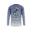 HOT FISH HAMMERHEAD - Men’s Long Sleeve Fishing Shirt – UPF Protection - Blue - back