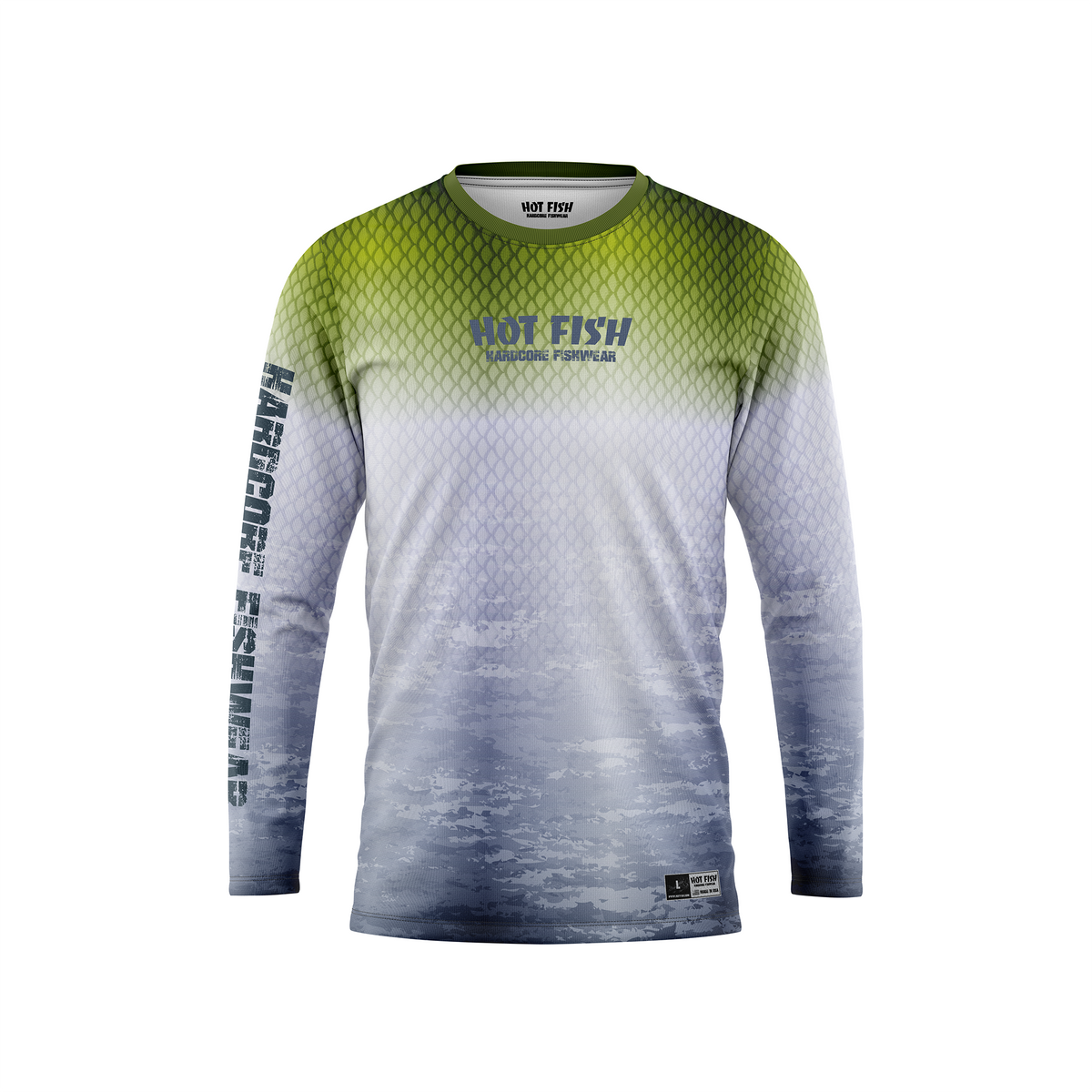 HOT FISH MANGROVE - Men’s Long Sleeve Fishing Shirt – UPF Protection - Green - front