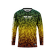 HOT FISH PEACOCK BASS - Men’s Long Sleeve Fishing Shirt – UPF Protection - Green - front