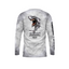 HOT FISH SHARK - Men’s Long Sleeve Fishing Shirt – UPF Protection - Gray - back