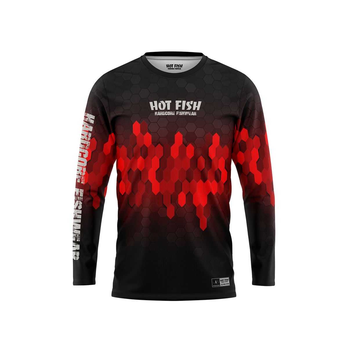 HOT FISH SHEEPHEAD - Men’s Long Sleeve Fishing Shirt – UPF Protection - Black - front