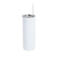 Skinny Tumbler Double Wall Bottle With Lid and metalic straw 20 Oz.