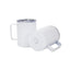 White stainless steel tumbler with handle 300ml for sublimation