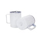 White stainless steel tumbler with handle 300ml for sublimation