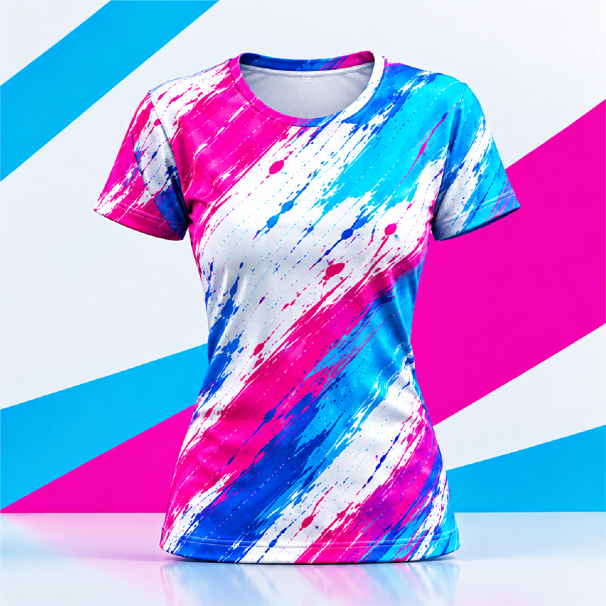 Custom women's sublimation short sleeve t-shirt - lifestyle